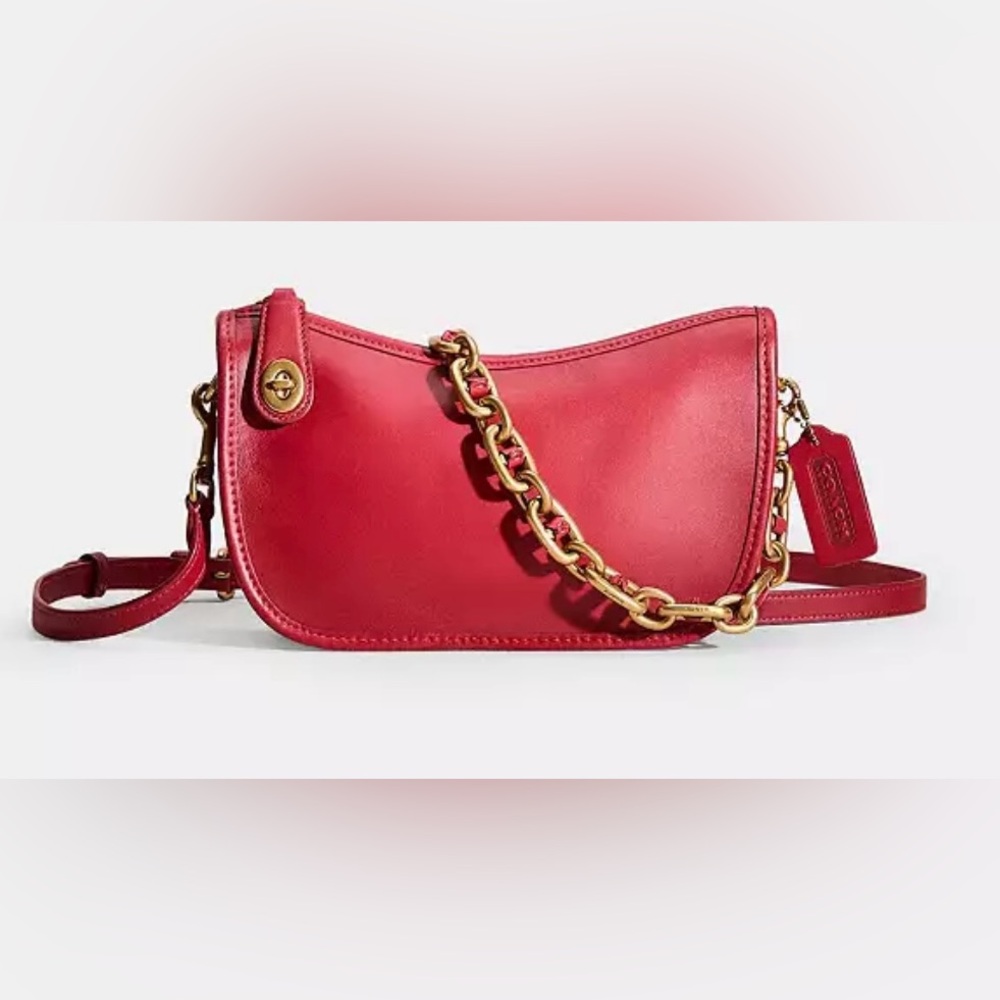 COACH SWINGER SHOULDER CROSSBODY BAG/BRASS-CANDY APPLE